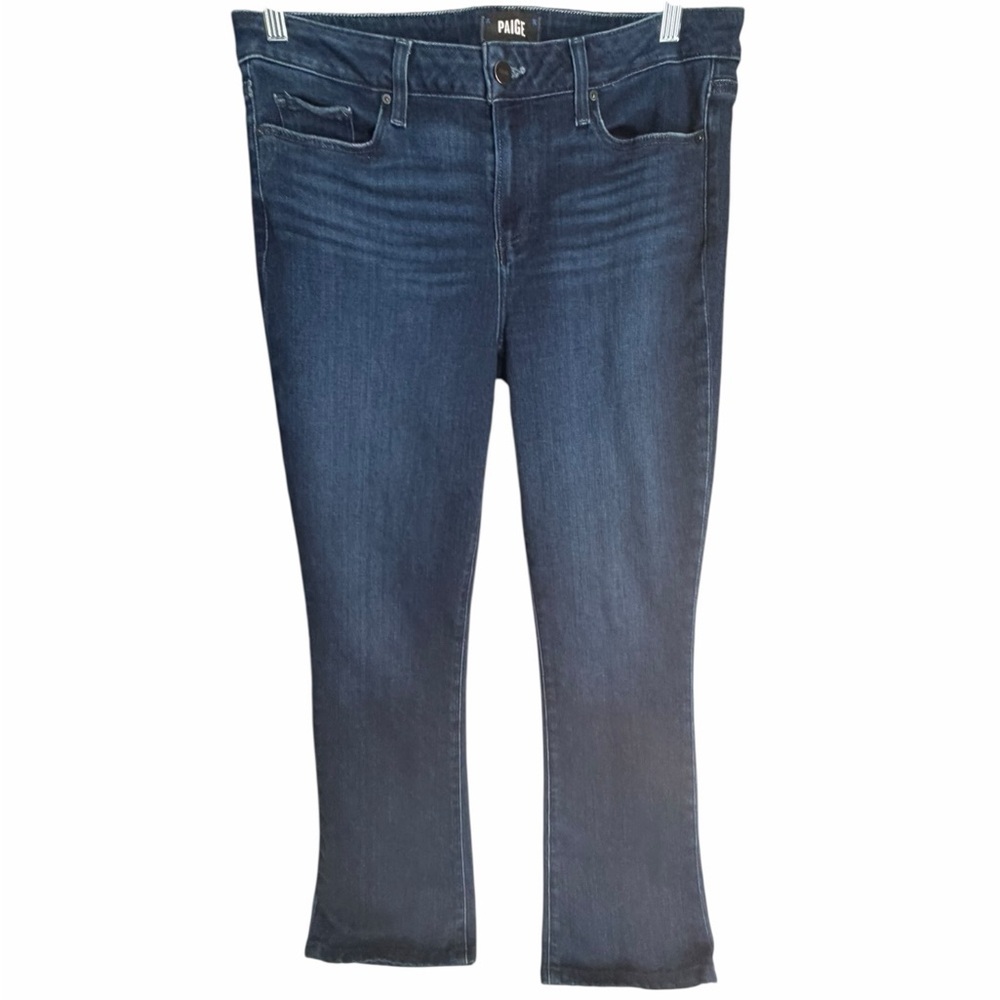 PAIGE Manhattan Flare Jeans‎ Dark Wash Stretch Denim Women Size 32